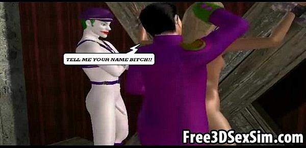  Sexy 3D cartoon babe getting fucked by the joker